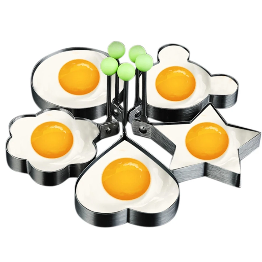 Формы для жарки яиц, блинницы с ручкой для детей, форма с антипригарным покрытием для сковороды, 5 шт.