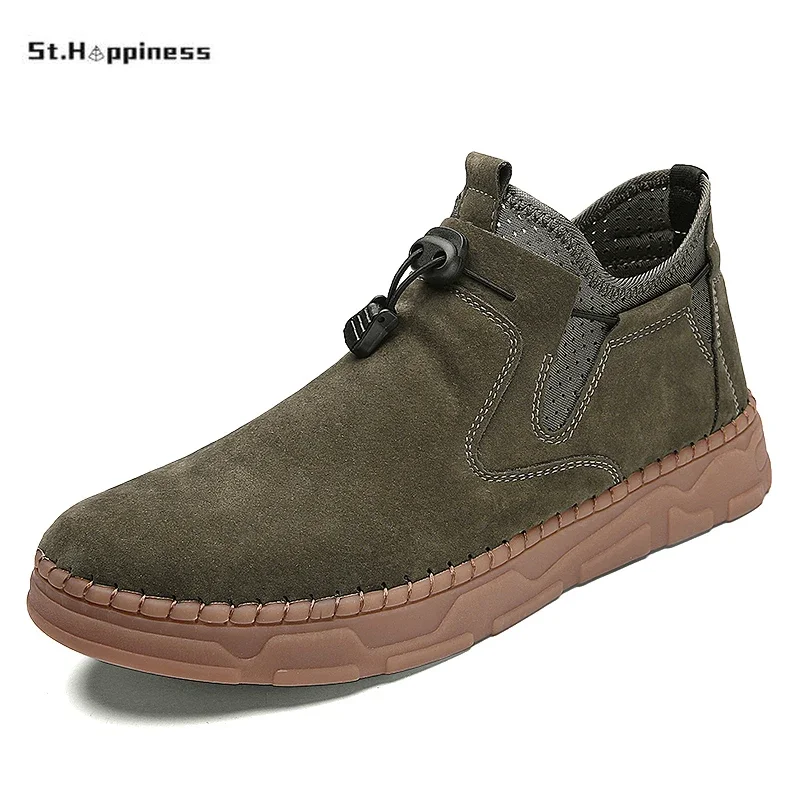 Кожаные мужские ботинки ручной работы в стиле ретро, модная дизайнерская обувь, мужские кожаные ботильоны, мужская обувь для ходьбы, дышащие Hombres Botas 2023