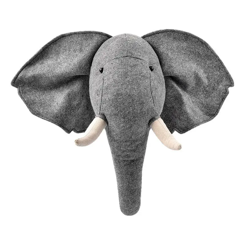 3D Животное Настенное Подвесное Декоративное Настенное Крепление Украшения Плюшевый Слон Игрушки Мальчиков Для Детской Комнаты Домашнего Декора