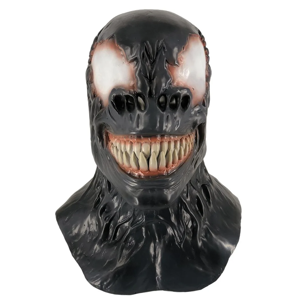 Маска Venom На Хэллоуин Темный Косплей Venom Латексная маска Ужасов Маска для лица на Хэллоуин Маска для вечеринки