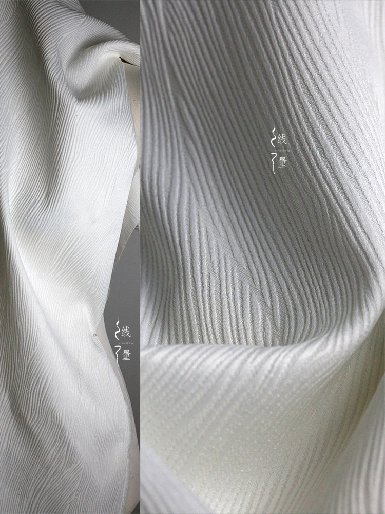 Линия трехмерной жаккардовой ткани, майка с открытой спиной и круглым вырезом, рубашка с высоким вырезом, Дизайнерские ткани для одежды