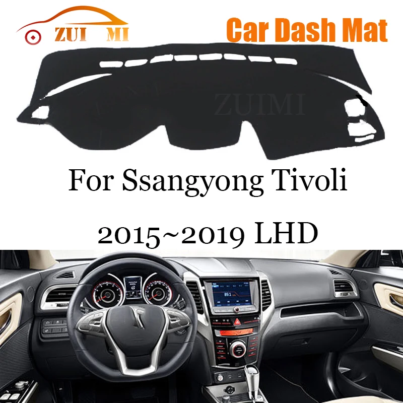 Коврик для приборной панели ZUIMI Dashmat для Ssangyong Tivoli 2015 ~ 2019 LHD RHD Накладка для приборной панели солнцезащитный козырек